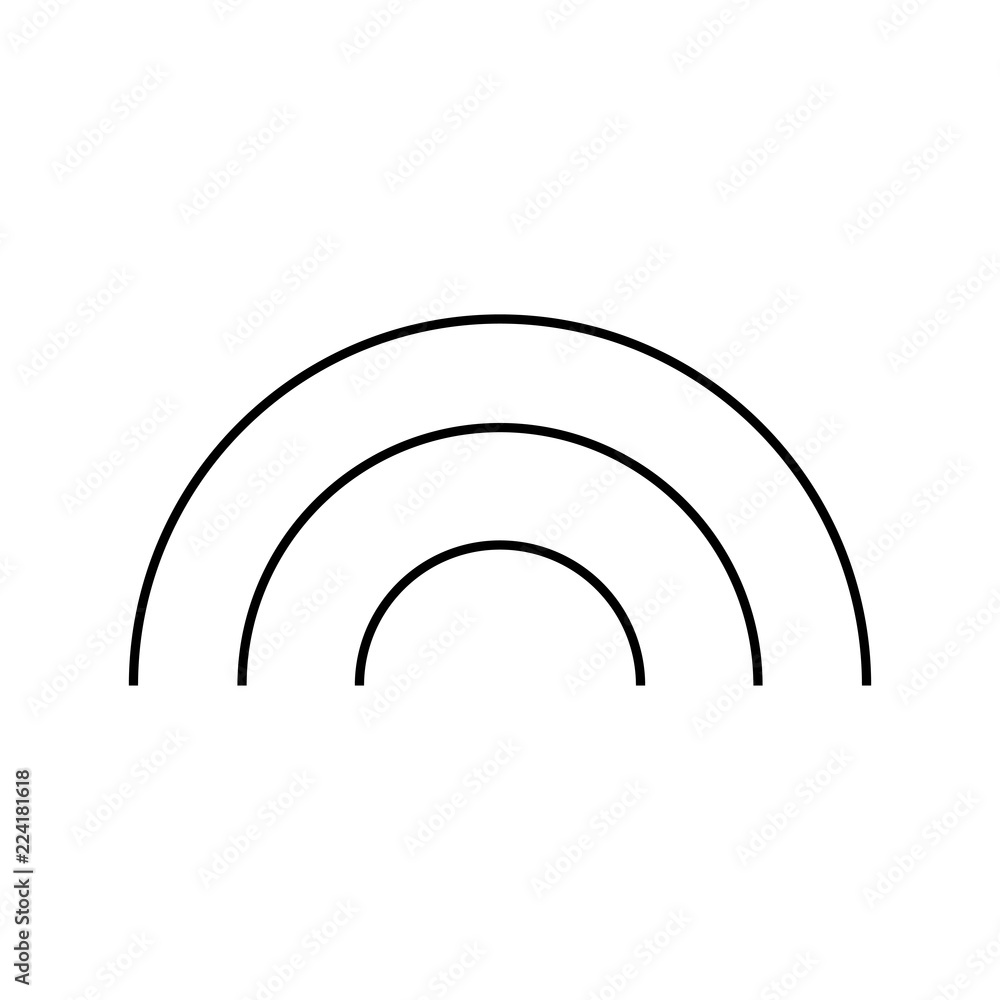 Rainbow icon line isolated on clean background. Weather concept drawing icon line in modern style. Vector illustration for your web site mobile logo app UI design. Rainbow icon line isolated on clean background. Weather concept drawing icon line in modern style. Vector illustration for your web site mobile logo app UI design.