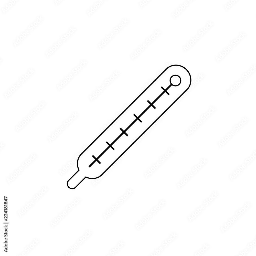 Medical thermometer line icon for websites and mobile minimalistic flat design. Logo vector illustration Medical thermometer line icon for websites and mobile minimalistic flat design. Logo vector illustration