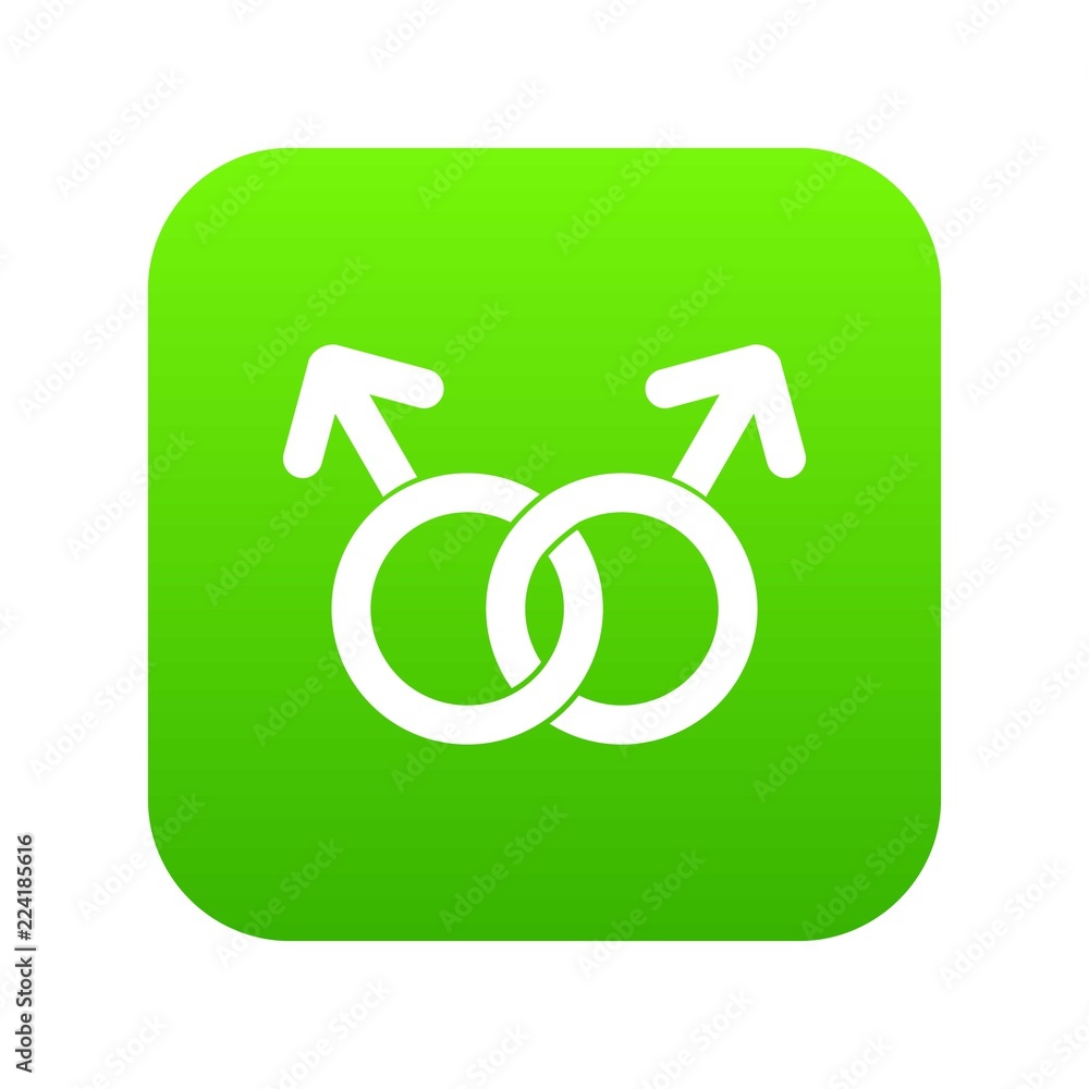 Gay love sign icon digital green for any design isolated on white vector illustration Gay love sign icon digital green for any design isolated on white vector illustration