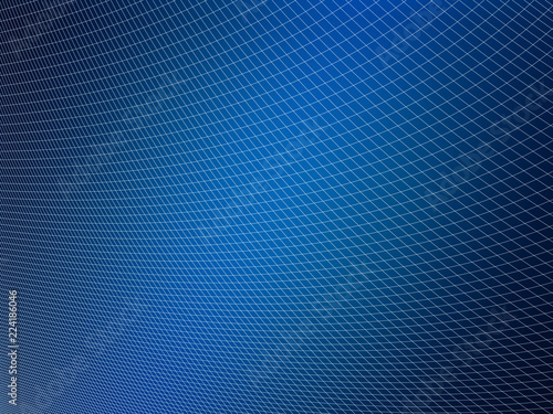 Abstract blue background. Grid, lines and gradients