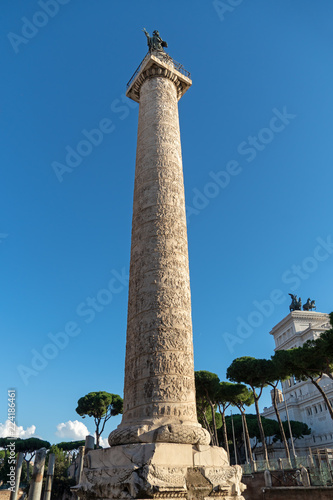 Colonna di Traiano, or Trajan's Column, Rome, Italy 