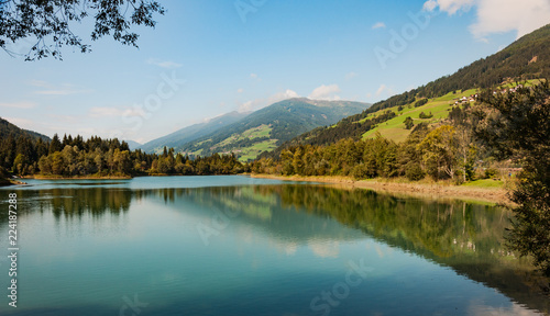 Summer landscape of alpine lake