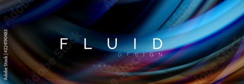 Flowing glowing color motion concept, trendy abstract layout template for business or technology presentation or web brochure cover, wallpaper
