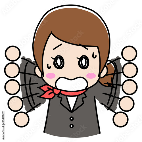 A woman in an impatient uniform