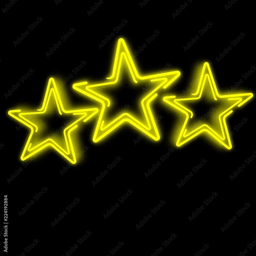 Sign neon lights. Star