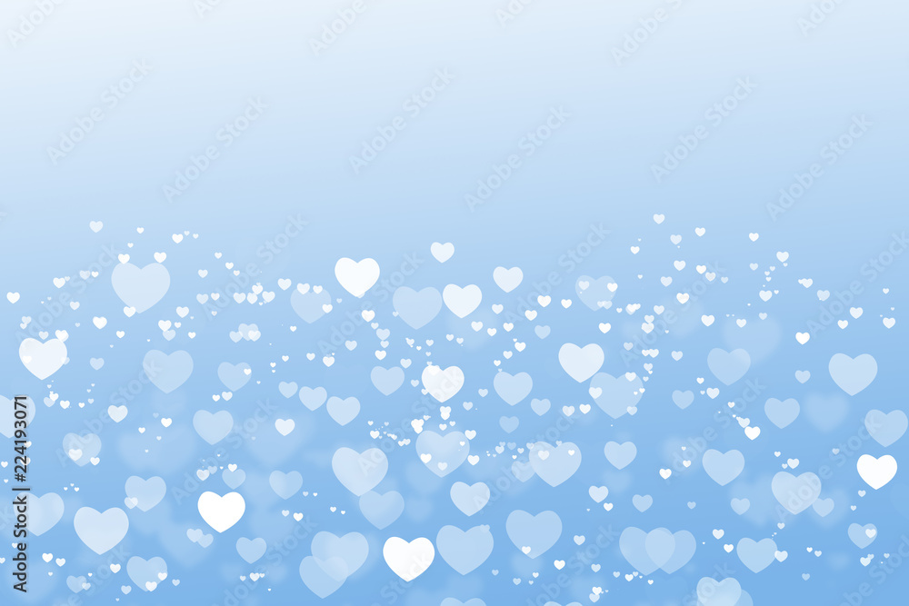Valentine's day background  with hearts white