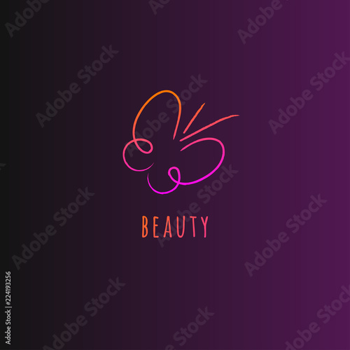 vector butterfly sketch