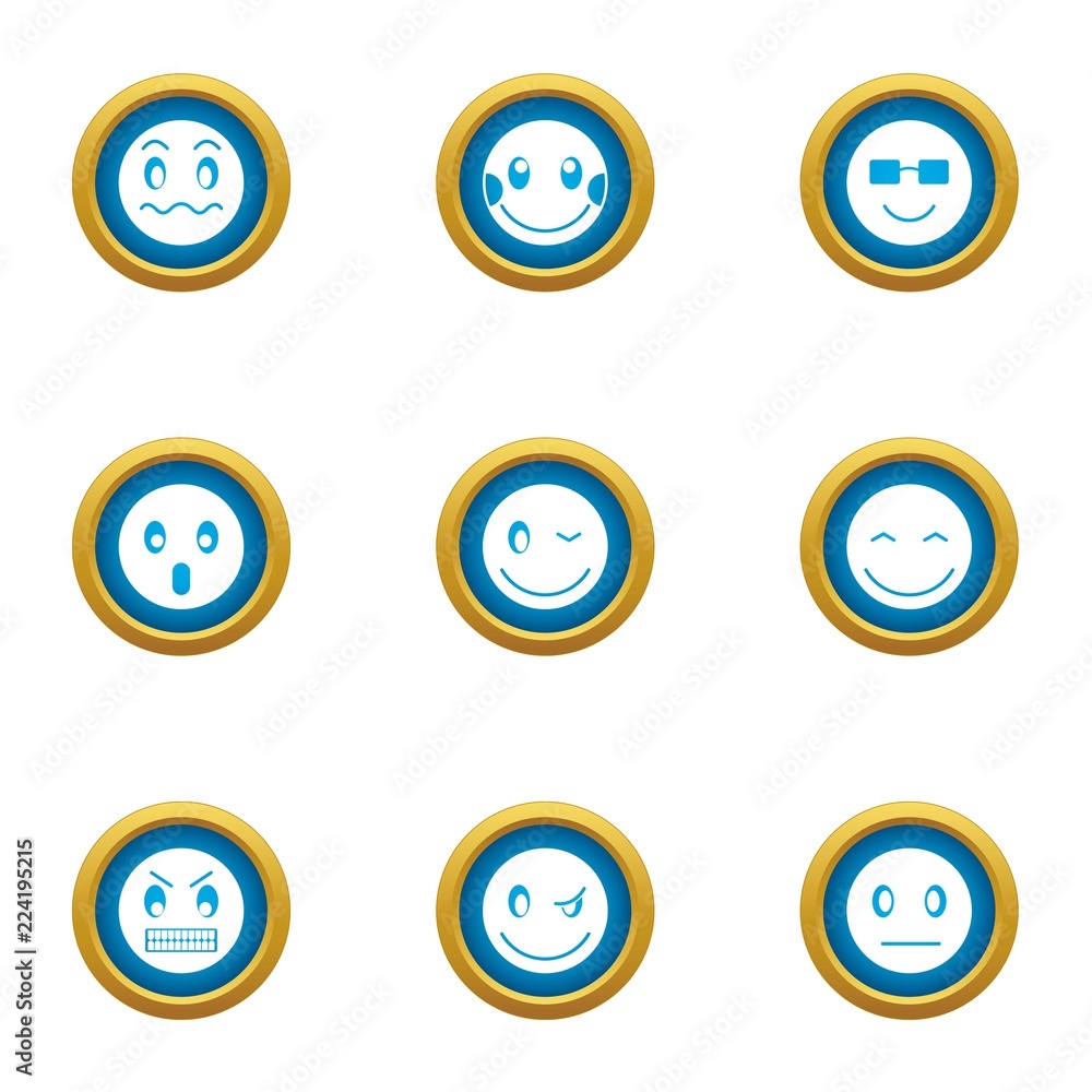 Morale icons set. Flat set of 9 morale vector icons for web isolated on white background Morale icons set. Flat set of 9 morale vector icons for web isolated on white background