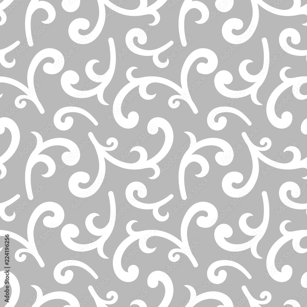 Classic seamless pattern with whorls vector illustration. Classic seamless pattern with whorls vector illustration.