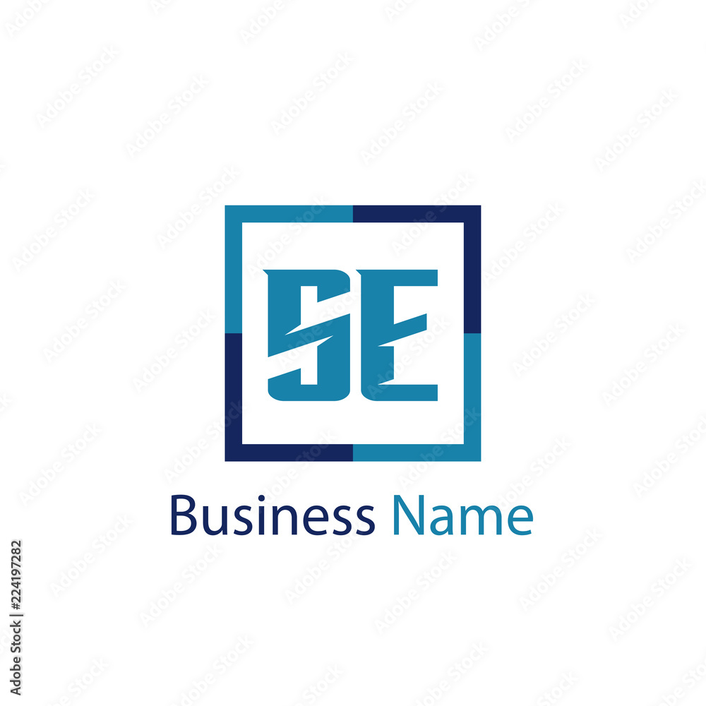 Fototapeta premium Initial Letter SE Logo Template Design