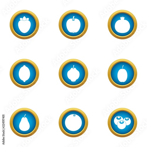 Embryo icons set. Flat set of 9 embryo vector icons for web isolated on white background