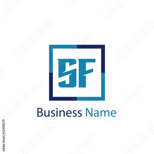 Initial Letter SF Logo Template Design