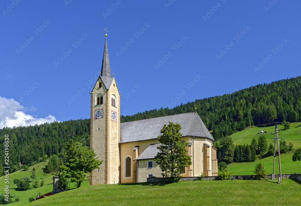 village church on a hill