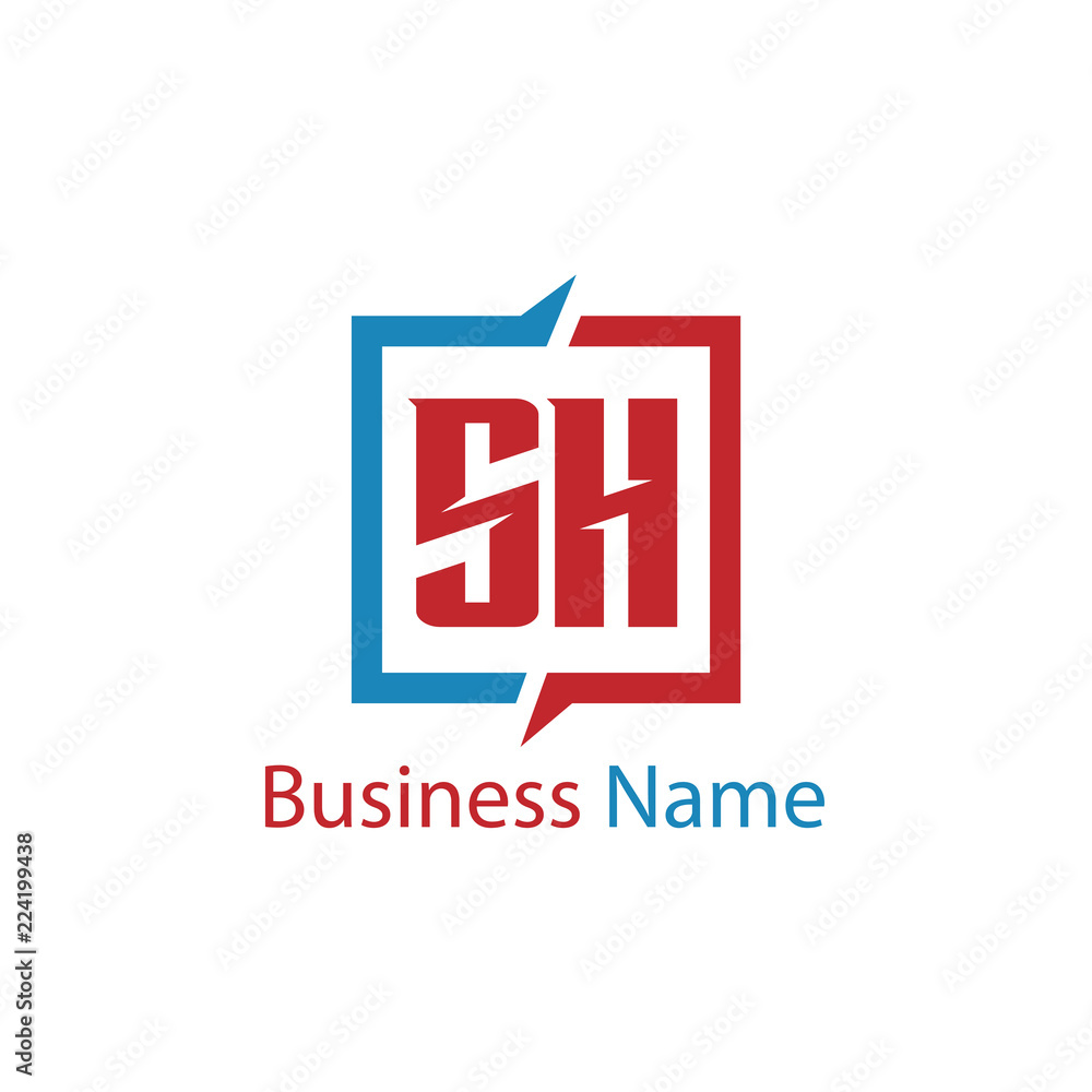 Initial Letter SH Logo Template Design Initial Letter SH Logo Template Design