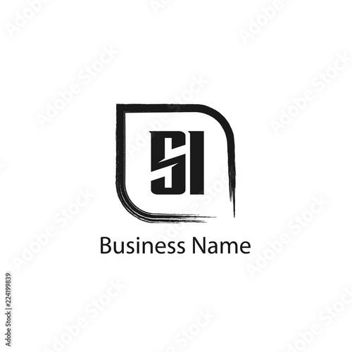 Initial Letter SI Logo Template Design