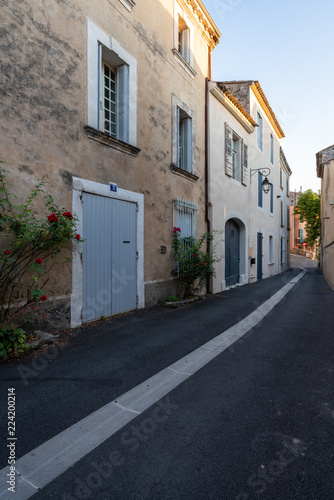 Typical street in historic, hill-village Bonnieux, Provence, France