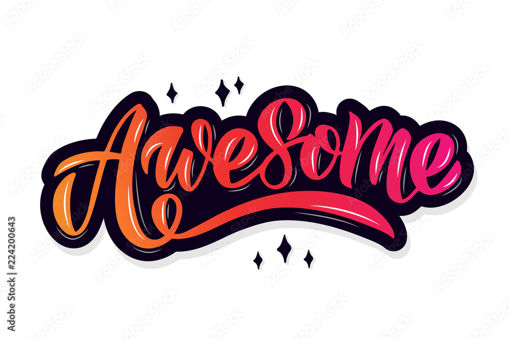 Awesome lettering typography