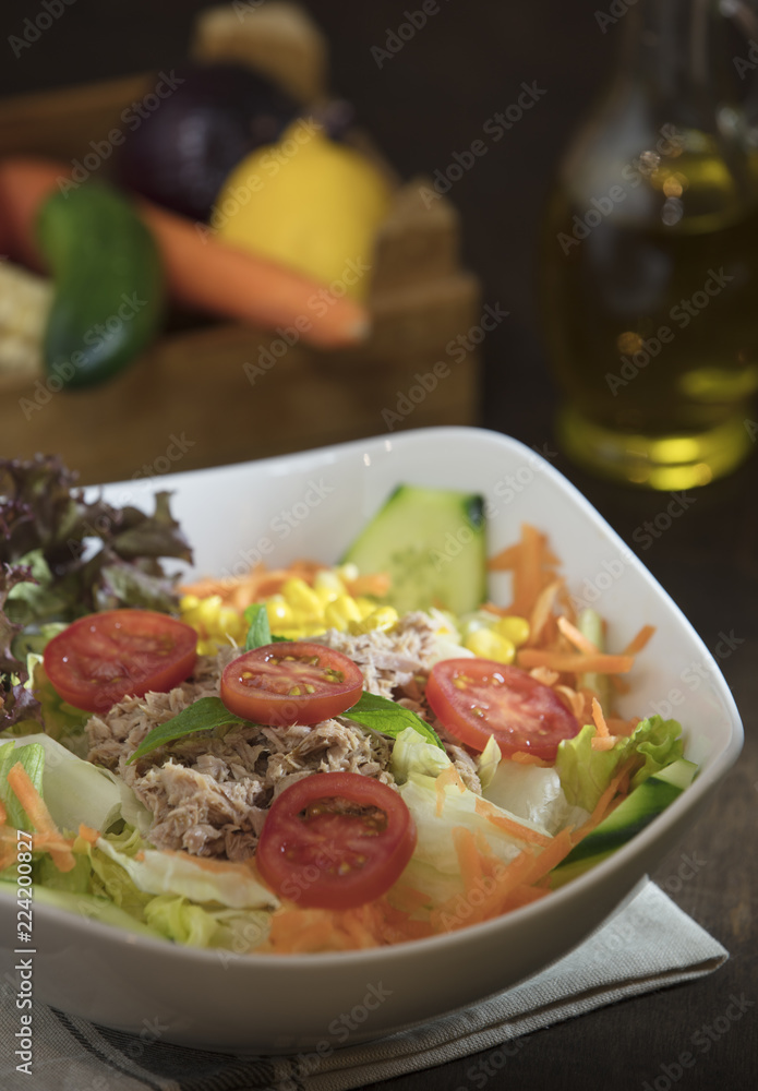 salad with different vegetables salad with different vegetables