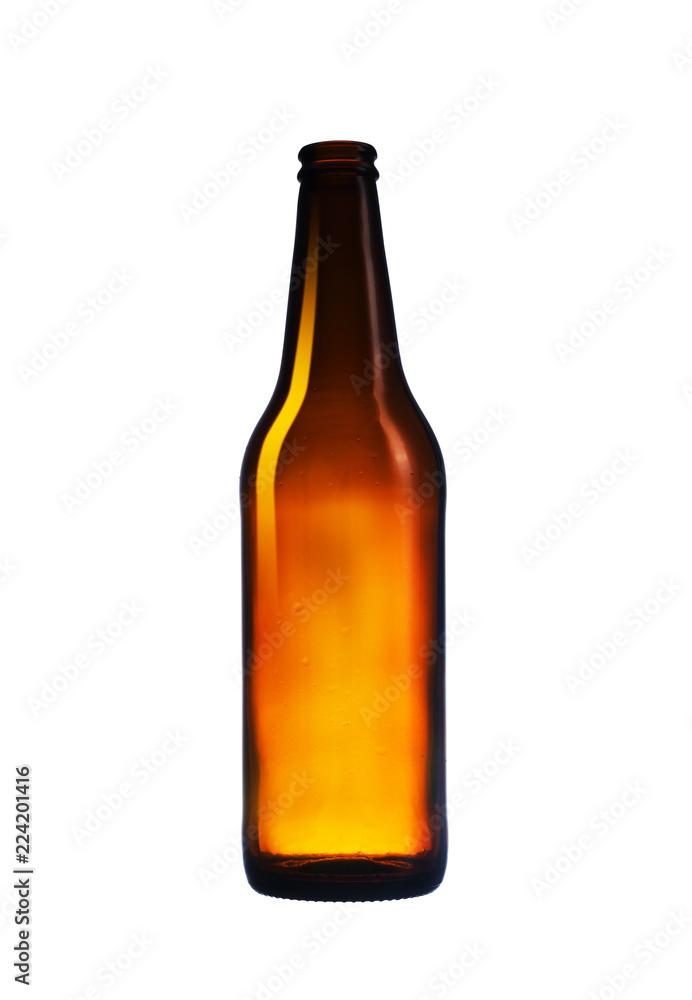 empty brown beer bottle