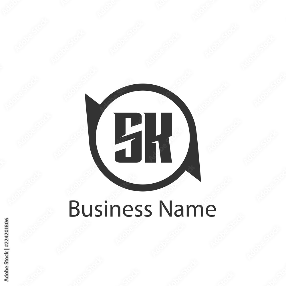 Obraz premium Initial Letter SK Logo Template Design