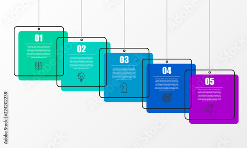Infographic design template. Creative concept with 5 steps