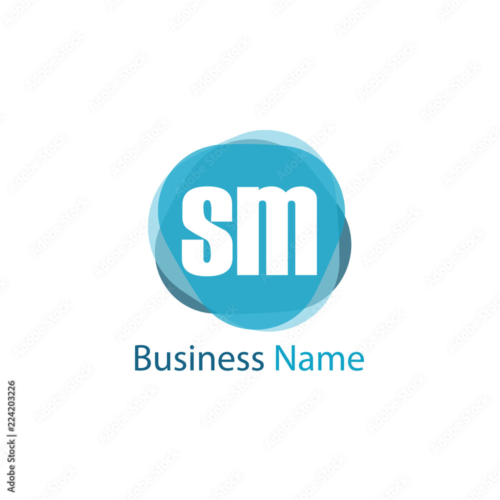 Initial Letter SM Logo Template Design Initial Letter SM Logo Template Design