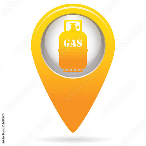 Camping gas bottle icon