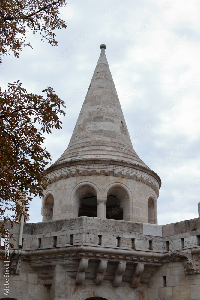 Fisherman's Bastion in Budapest tower Fisherman's Bastion in Budapest tower