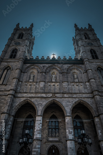 MONTREAL, QUEBEC / CANADA - JULY 15 2018: Notre Dame of Montreal