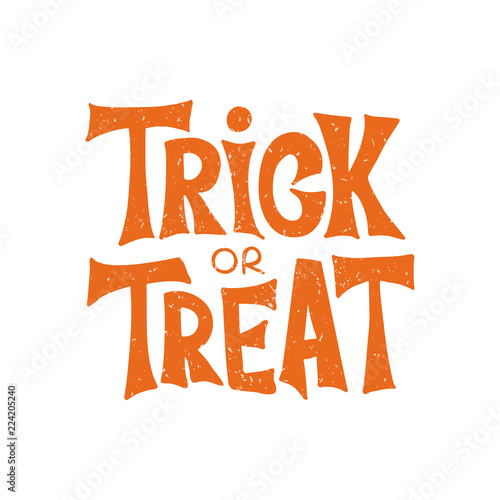 Trick or Treat handdrawn lettering typography