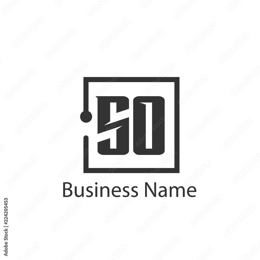 Fototapeta premium Initial Letter SO Logo Template Design