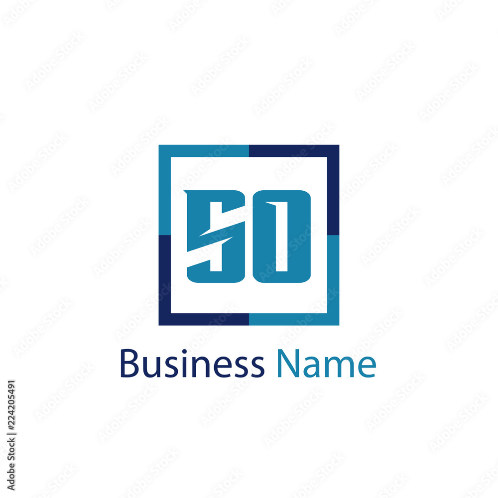 Initial Letter SO Logo Template Design Initial Letter SO Logo Template Design