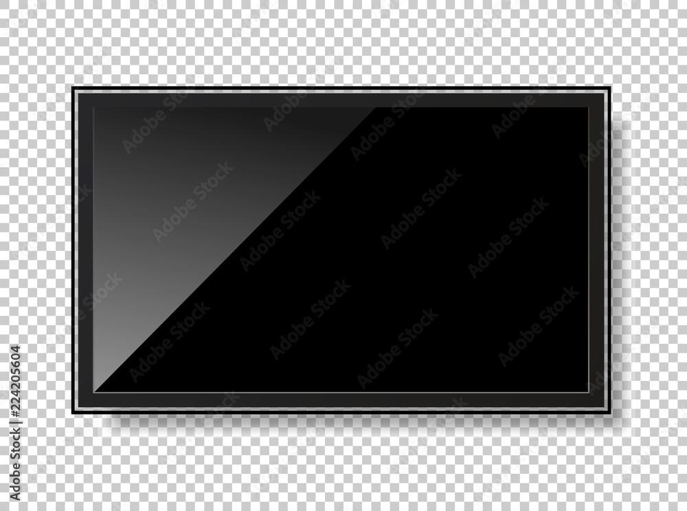 TV modern blank screen lcd, led, isolated on background, vector illustration EPS10 TV modern blank screen lcd, led, isolated on background, vector illustration EPS10
