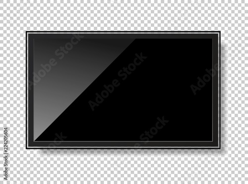 TV modern blank screen lcd, led, isolated on background, vector illustration EPS10