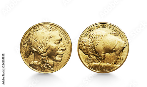 1 oz Am. Buffalo.2Spiege Goldmünze Schatten