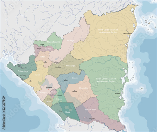 Map of Nicaragua