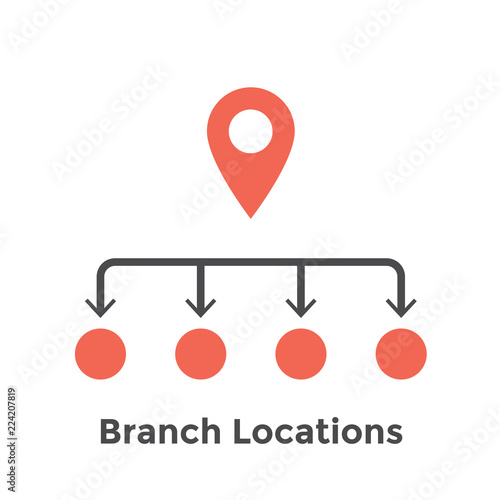 Franchise Icon Set with Home Office, corporate Headquarters and Franchisee Icon Images