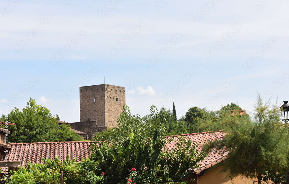 tower of San Martin del Castanar; Sierra de Francia Nature Reserve; Salamanca province; Castilla Leon; Spain