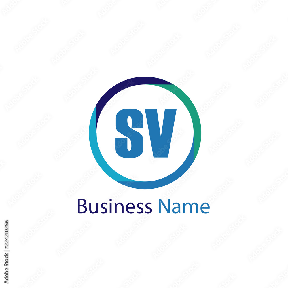 Initial Letter SV Logo Template Design Initial Letter SV Logo Template Design