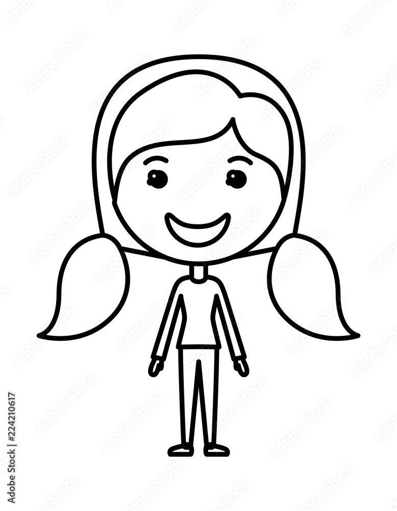 cartoon woman happy kawaii character cartoon woman happy kawaii character