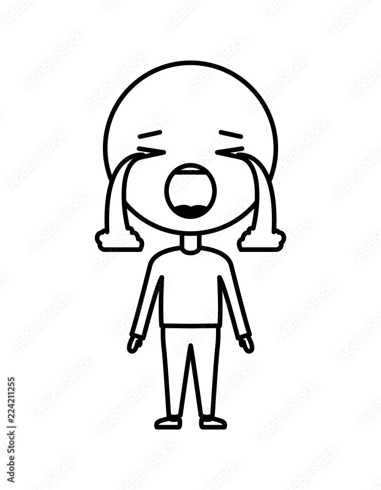 cartoon crying emoticon with body kawaii character cartoon crying emoticon with body kawaii character