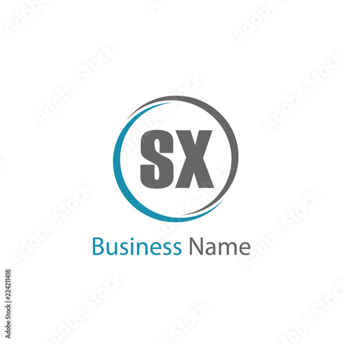 Initial Letter SX Logo Template Design