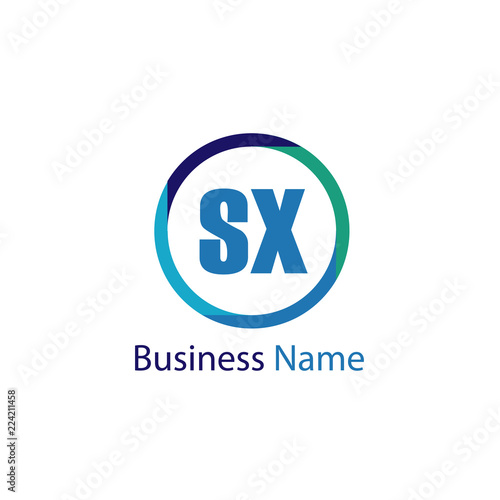 Wallpaper Mural Initial Letter SX Logo Template Design Torontodigital.ca