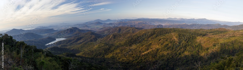 Panoramic landscape of mountains in Vietnam