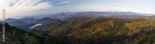 Panoramic landscape of mountains in Vietnam