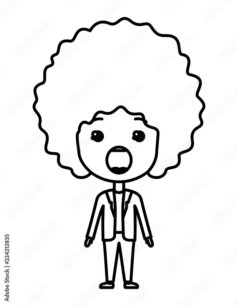 cartoon man surprised kawaii character cartoon man surprised kawaii character