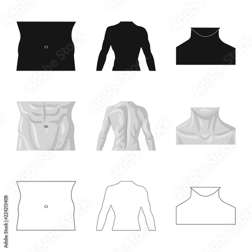 Vector design of human and part logo. Set of human and woman stock symbol for web.