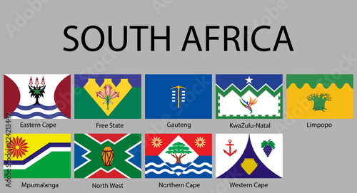 all Flags of regions South Africa