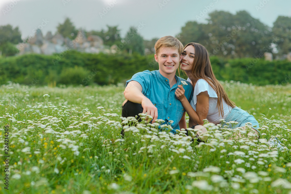 Fototapeta premium Sincere smiles of two beloved ones
