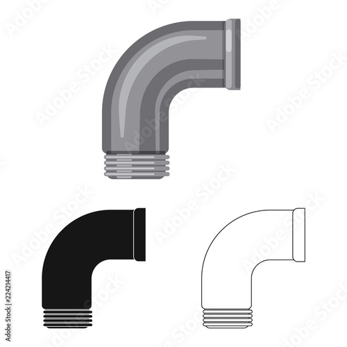 Vector design of pipe and tube symbol. Set of pipe and pipeline stock symbol for web.